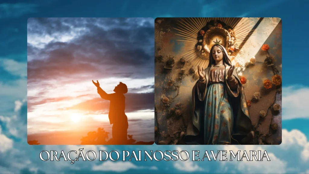imagem, foto de oração do pai nosso e ave maria