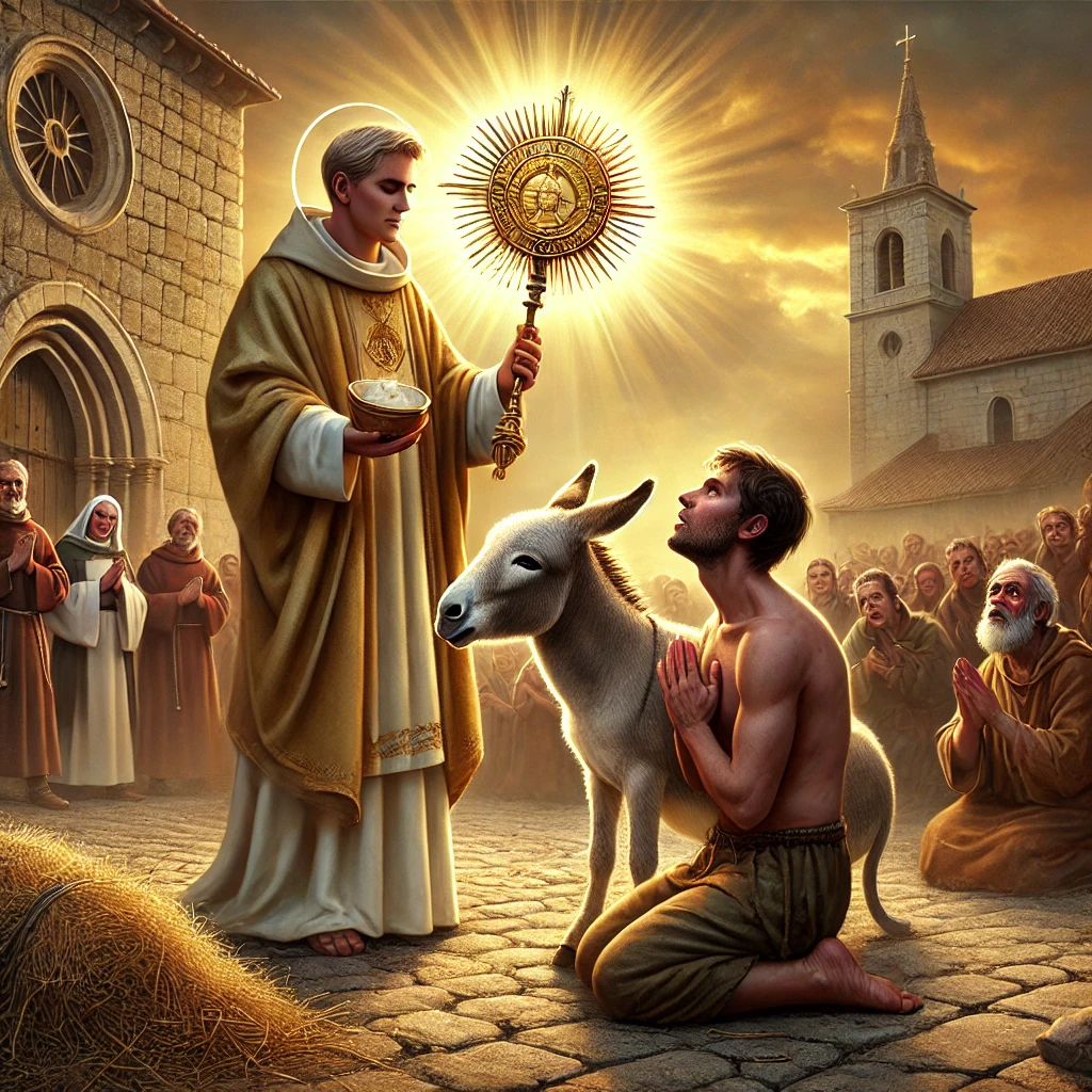 milagre de santo antonio jumento diante do santissimo sacramento