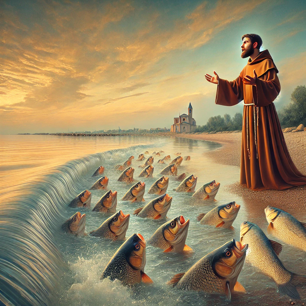 milagre de santo antonio pregação para os peixes